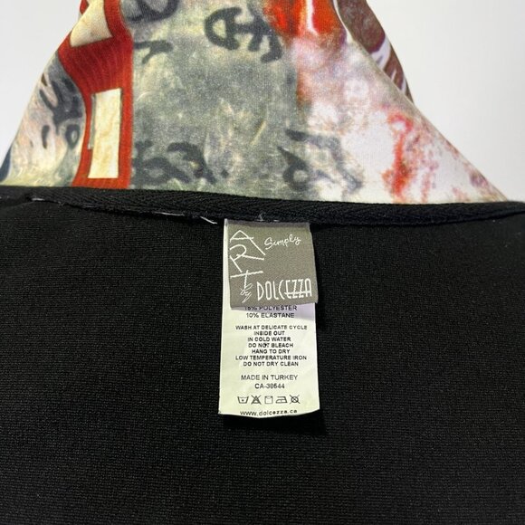 Simply Art Dolcezza Jacket Abstract Art Deco Zip Up Small Maximalist Red Black - Picture 8 of 9